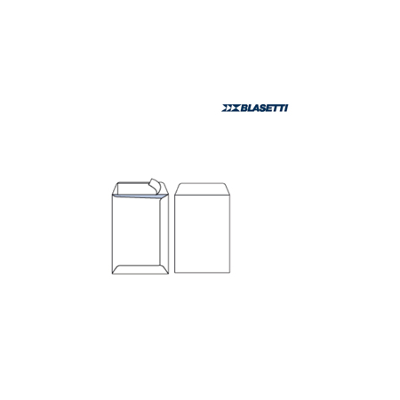 25 BUSTE A SACCO BIANCO 160X230MM 80GR C/STRIP...