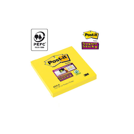 BLOCCO 90foglietti Post-it® Super Sticky 654-S...