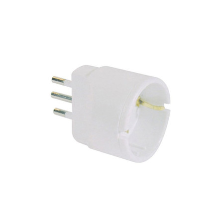 ADATTATORE SEMPLICE CON SPINA 2P+T 10A - PRESA...