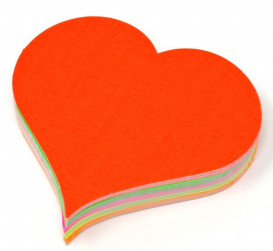 SEGNAPREZZI FLUO FORMA CUORE