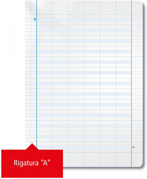 Quaderno Maxi Didattico, Rosso, Rigatura A
