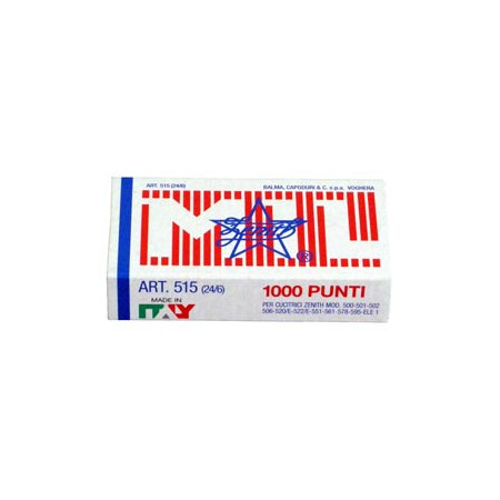 SCATOLA 1000 PUNTI ZENITH 515 (24/6) IN ACCIAIO...