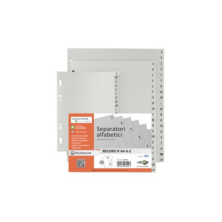 SEPARATORE ALFABETICO A-Z 21X29,7 RECORD RA4A-Z...