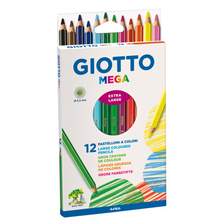 Pastelli colorati Mega - esagonale - mina 5,5...