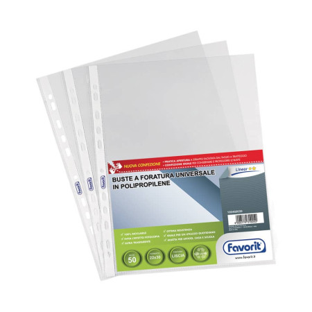 Buste forate FAVORIT liscia linear 22x30 cm...